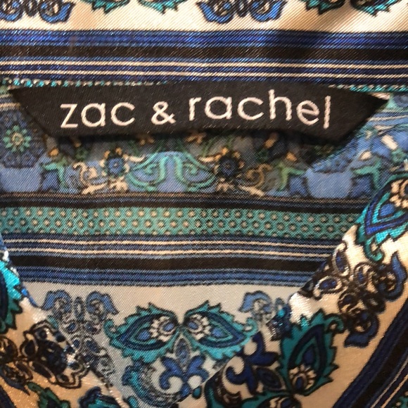 Zac & Rachel Satin Button Up Shirt. - Picture 10 of 16